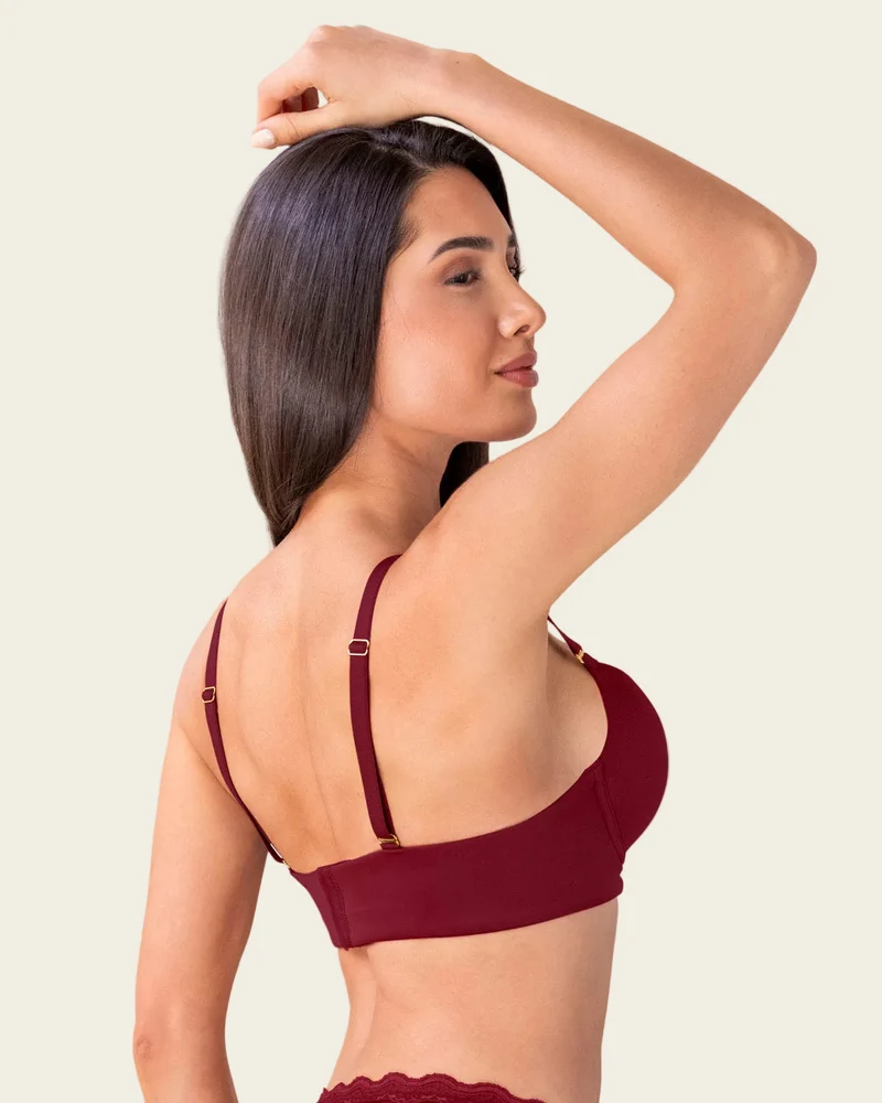 Soutien-gorge push-up à bonnets lisses