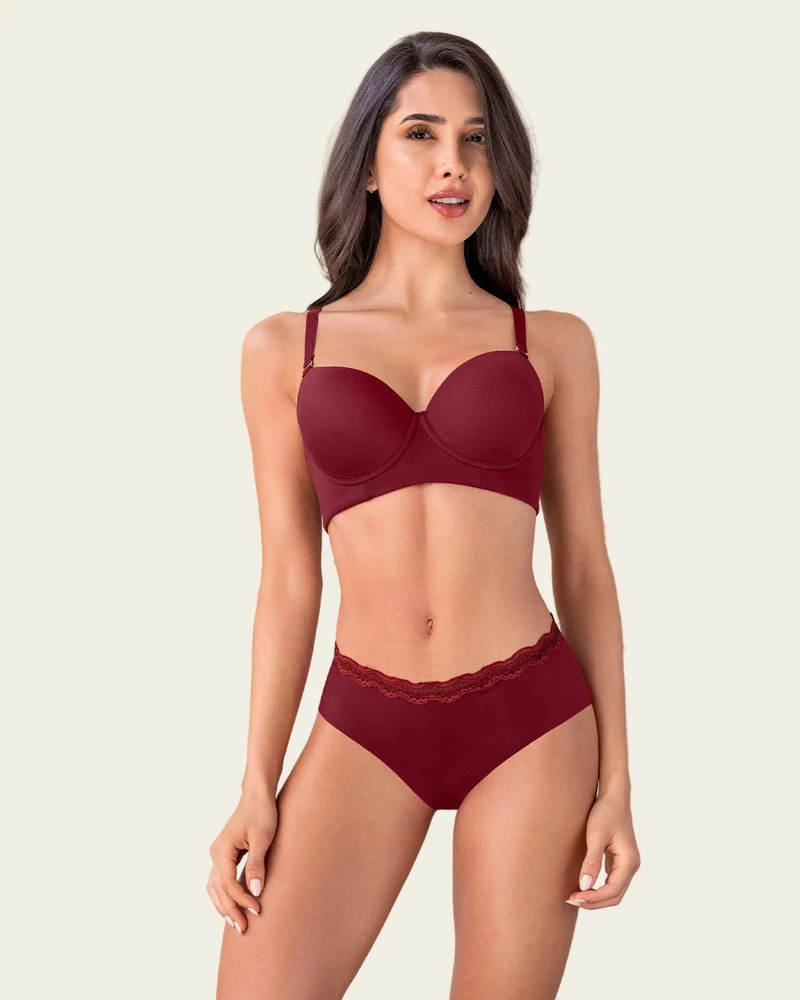 Soutien-gorge push-up à bonnets lisses