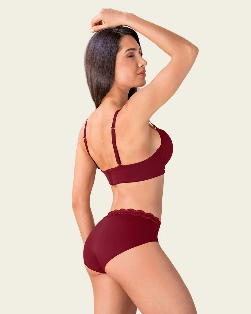 Soutien-gorge push-up à bonnets lisses