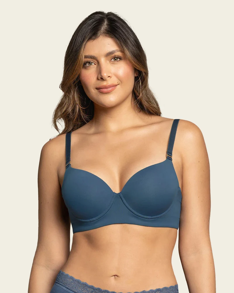 Soutien-gorge push-up à bonnets lisses