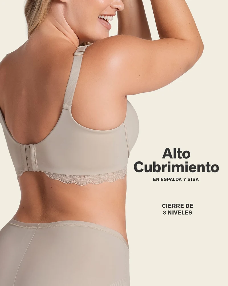 Soutien-gorge en dentelle à armatures et couverture intégrale