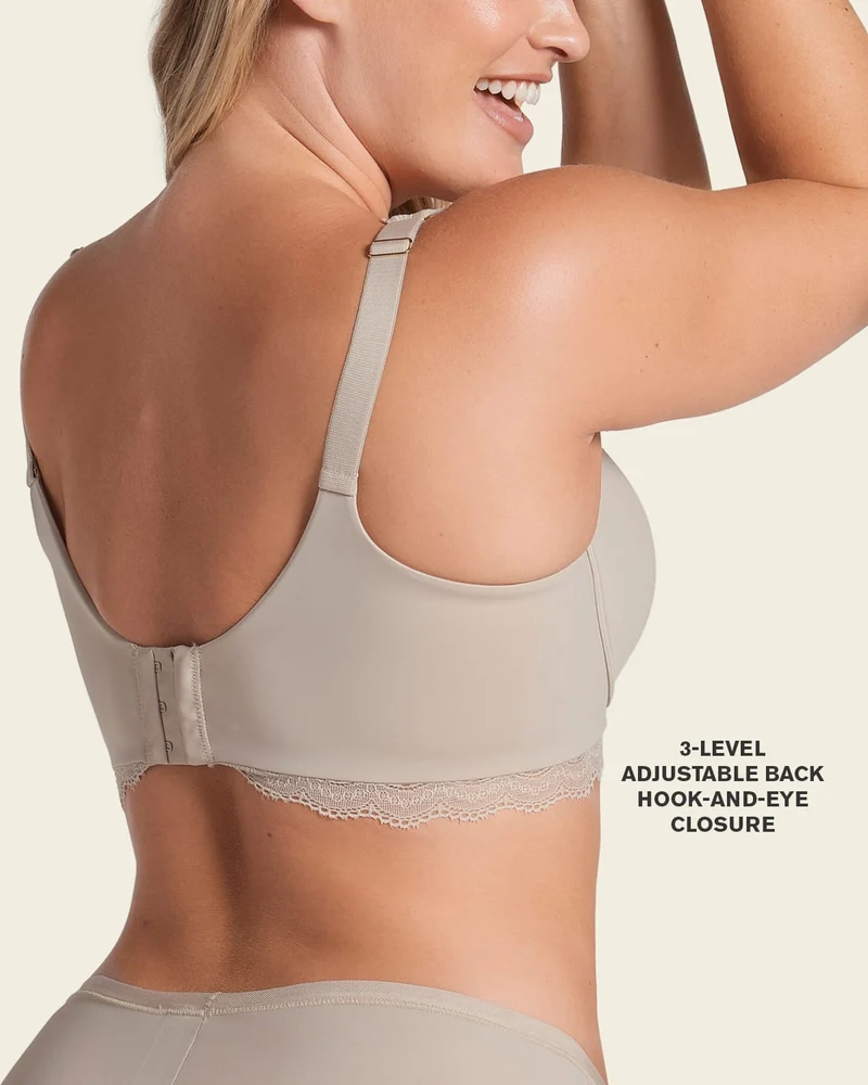 Soutien-gorge en dentelle à armatures et couverture intégrale