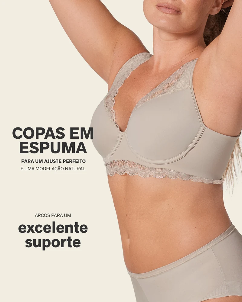 Soutien-gorge en dentelle à armatures et couverture intégrale