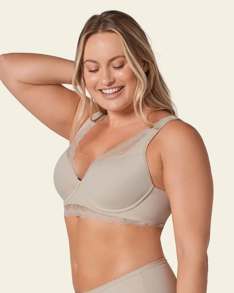 Soutien-gorge en dentelle à armatures et couverture intégrale