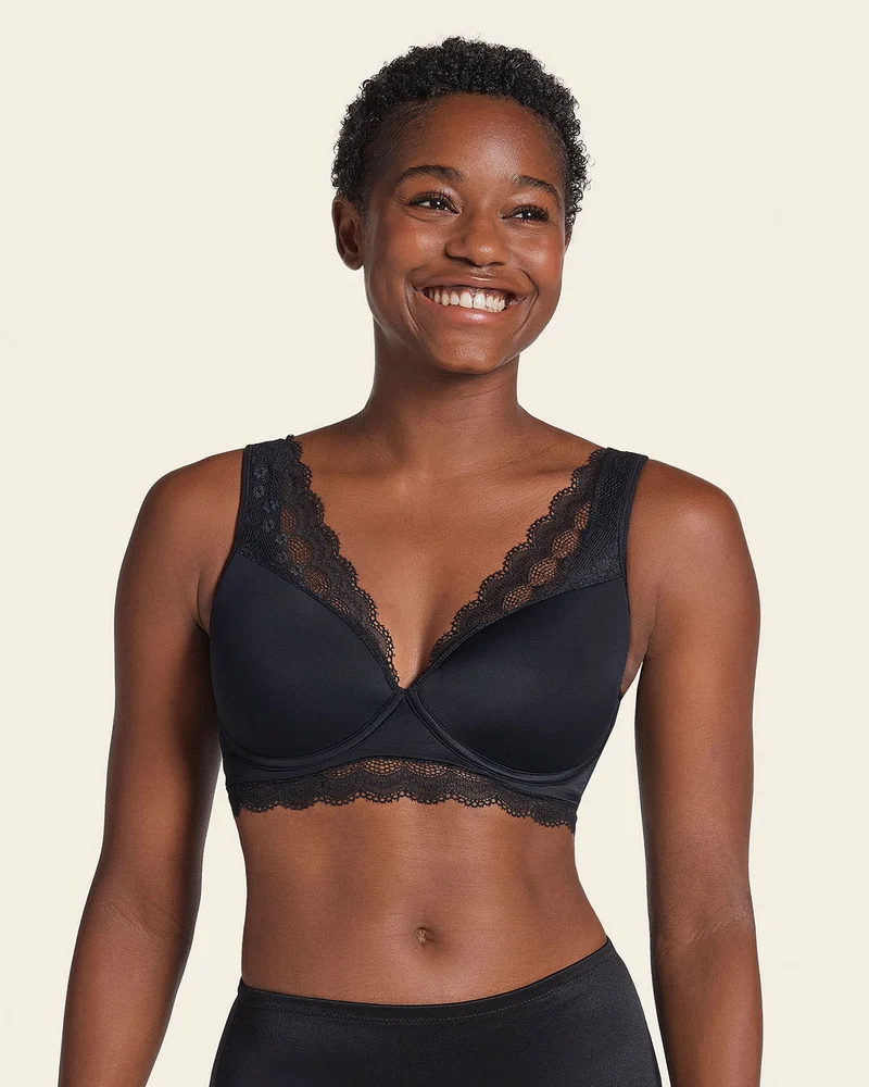 Soutien-gorge en dentelle à armatures et couverture intégrale