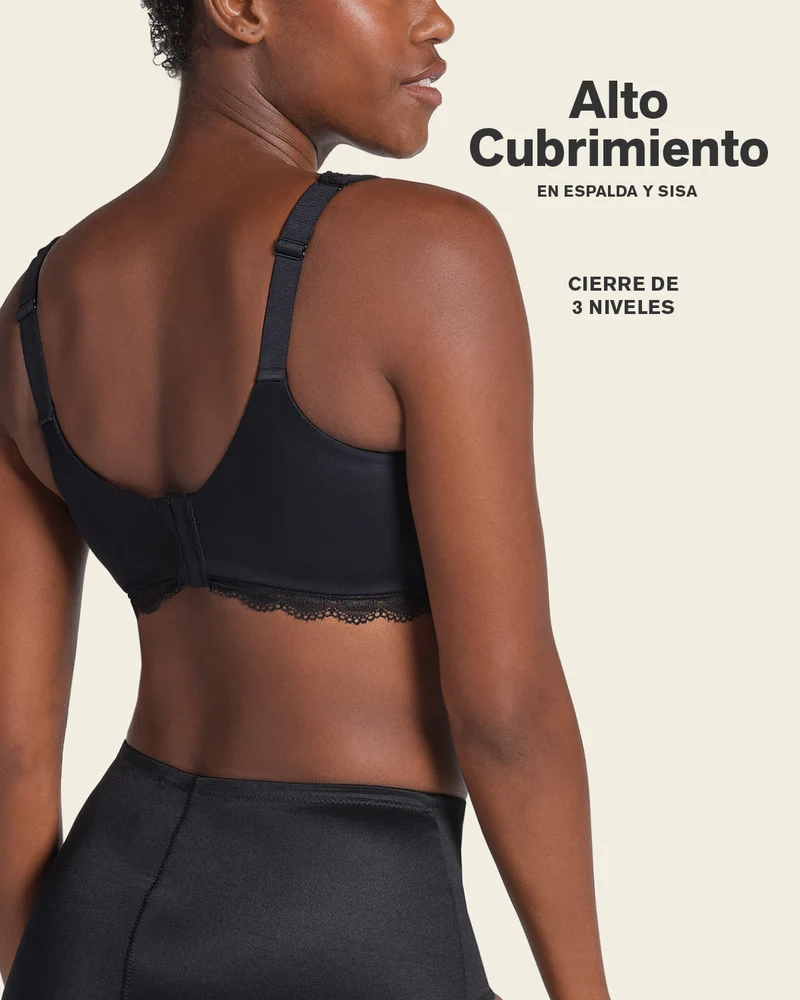 Soutien-gorge en dentelle à armatures et couverture intégrale