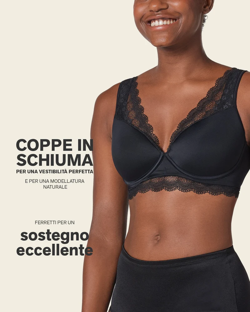 Soutien-gorge en dentelle à armatures et couverture intégrale