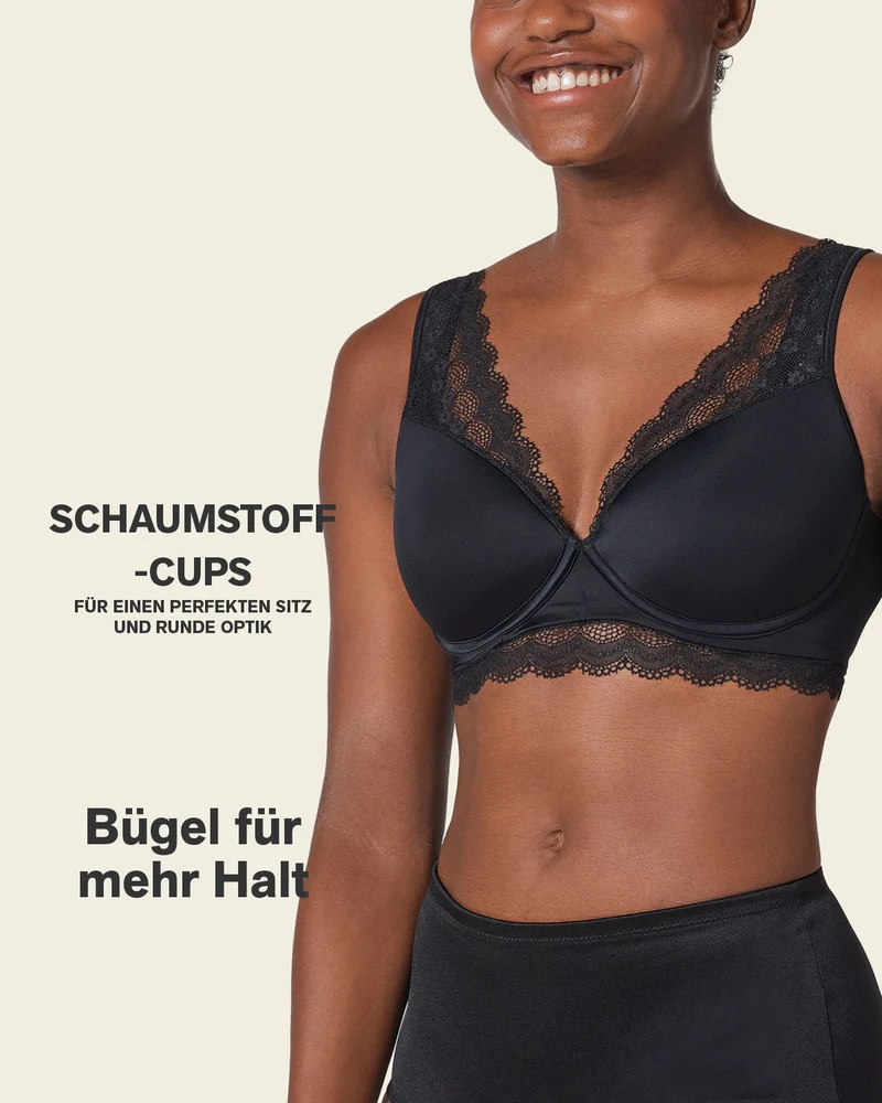Soutien-gorge en dentelle à armatures et couverture intégrale