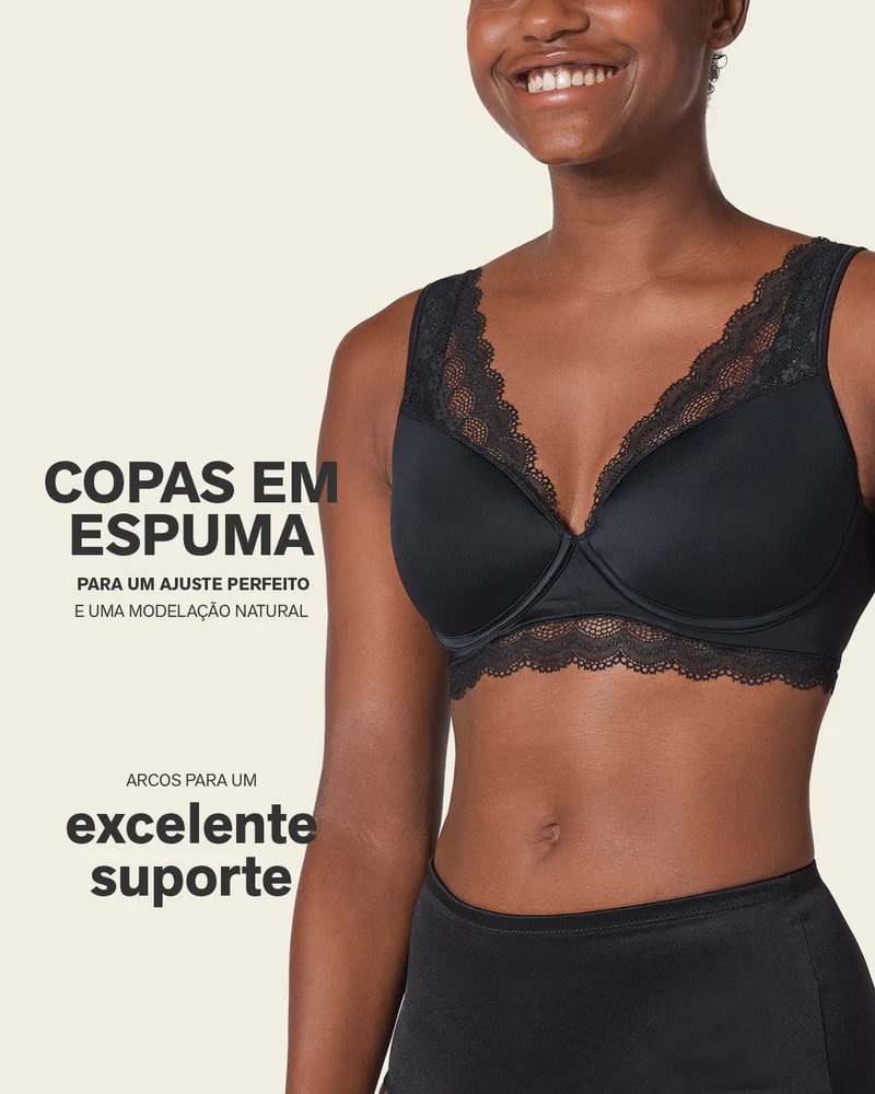 Soutien-gorge en dentelle à armatures et couverture intégrale