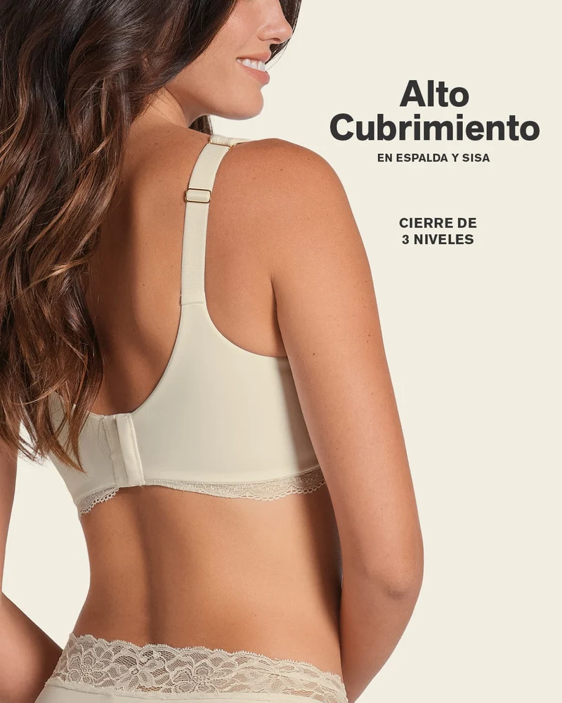 Soutien-gorge en dentelle à armatures et couverture intégrale