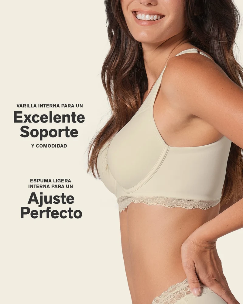 Soutien-gorge en dentelle à armatures et couverture intégrale
