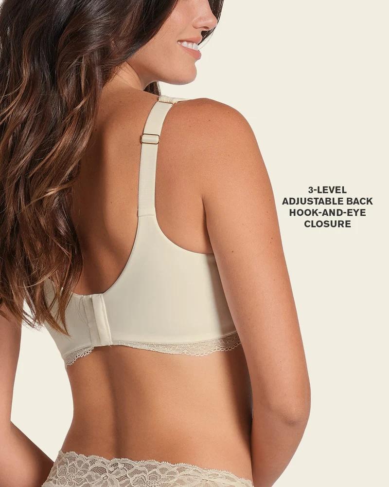 Soutien-gorge en dentelle à armatures et couverture intégrale