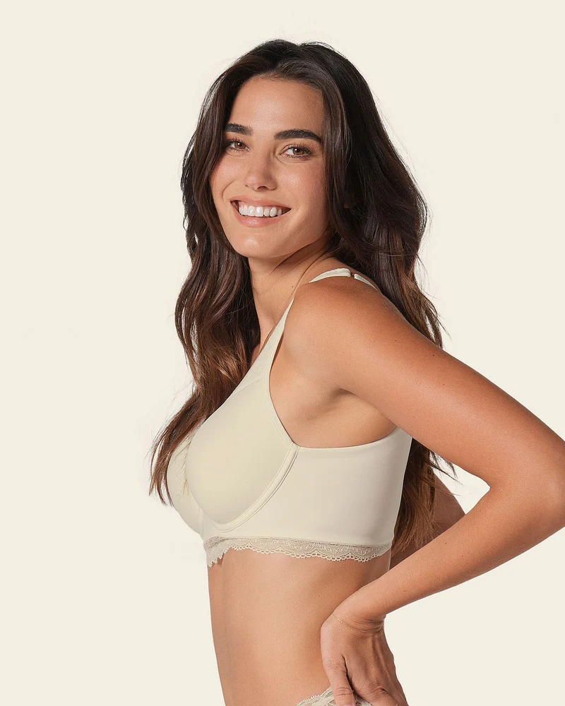Soutien-gorge en dentelle à armatures et couverture intégrale
