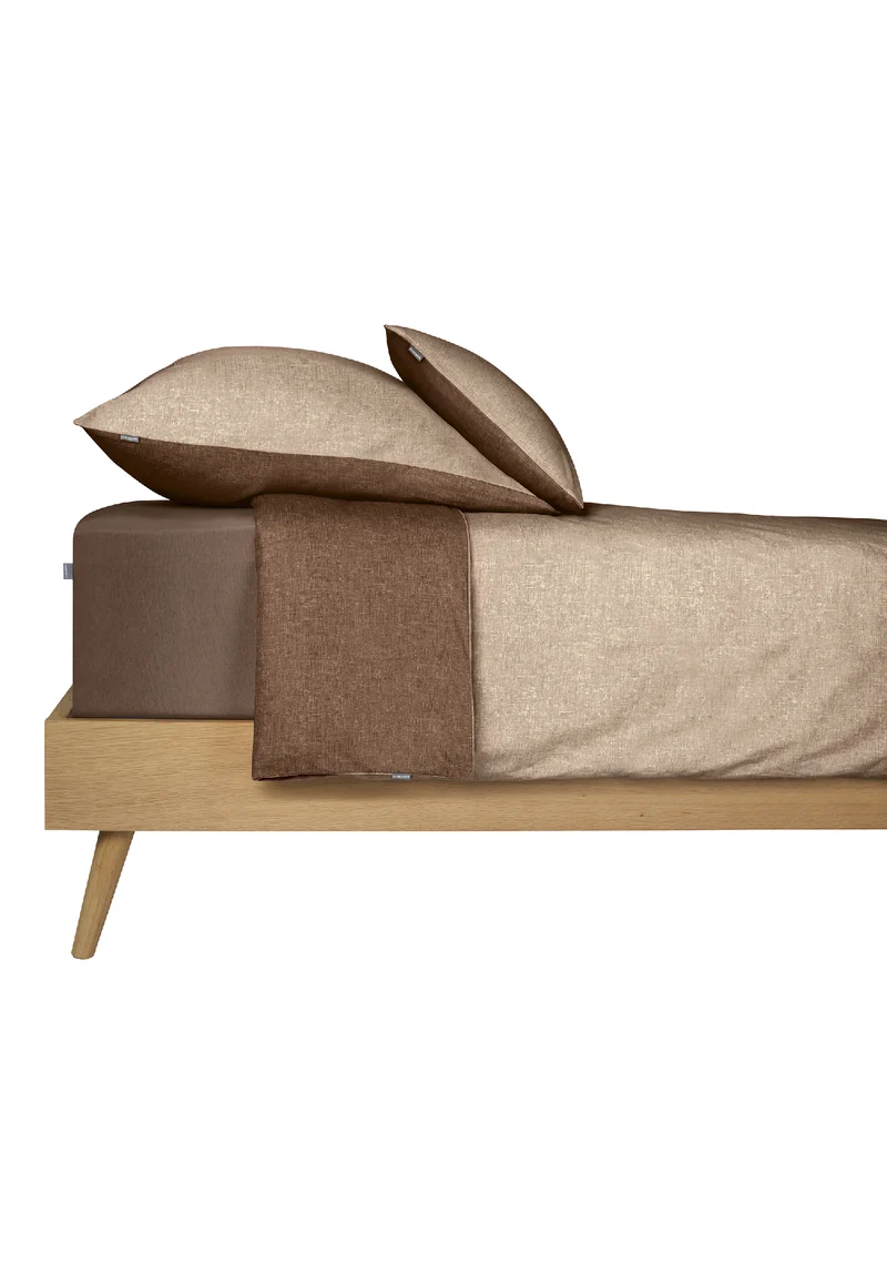 Bettwäscheset 2-teilig Feinbiber Beige/Braun - SCHIESSER Home