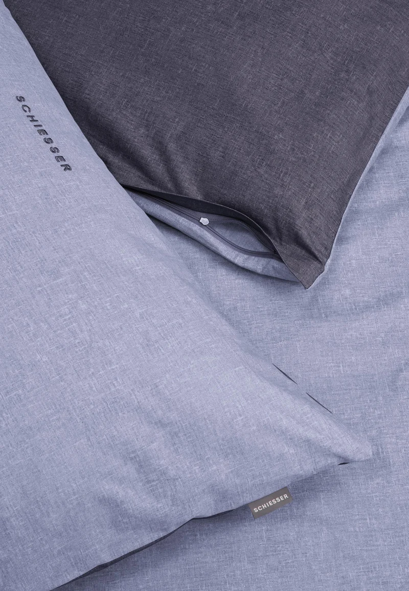 Kissenbezüge 2er-Set Blau/Grau - SCHIESSER Home