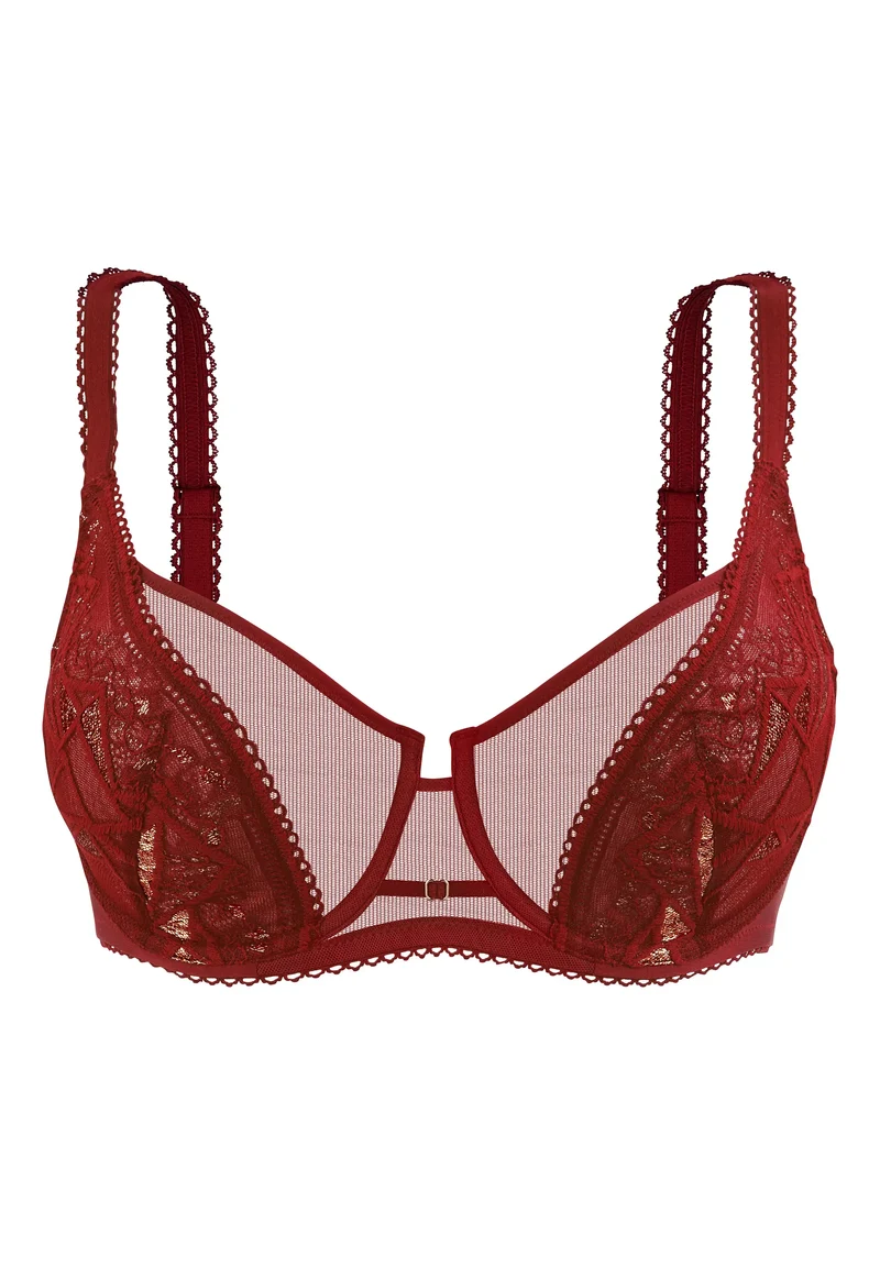 Soutien-gorge corbeille Désiré Rouge & Lurex Cuivré