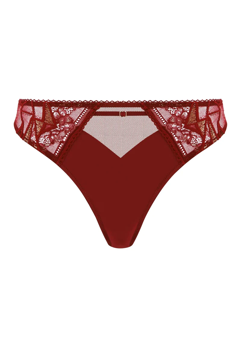 Tanga Désiré Rouge & Lurex Cuivré