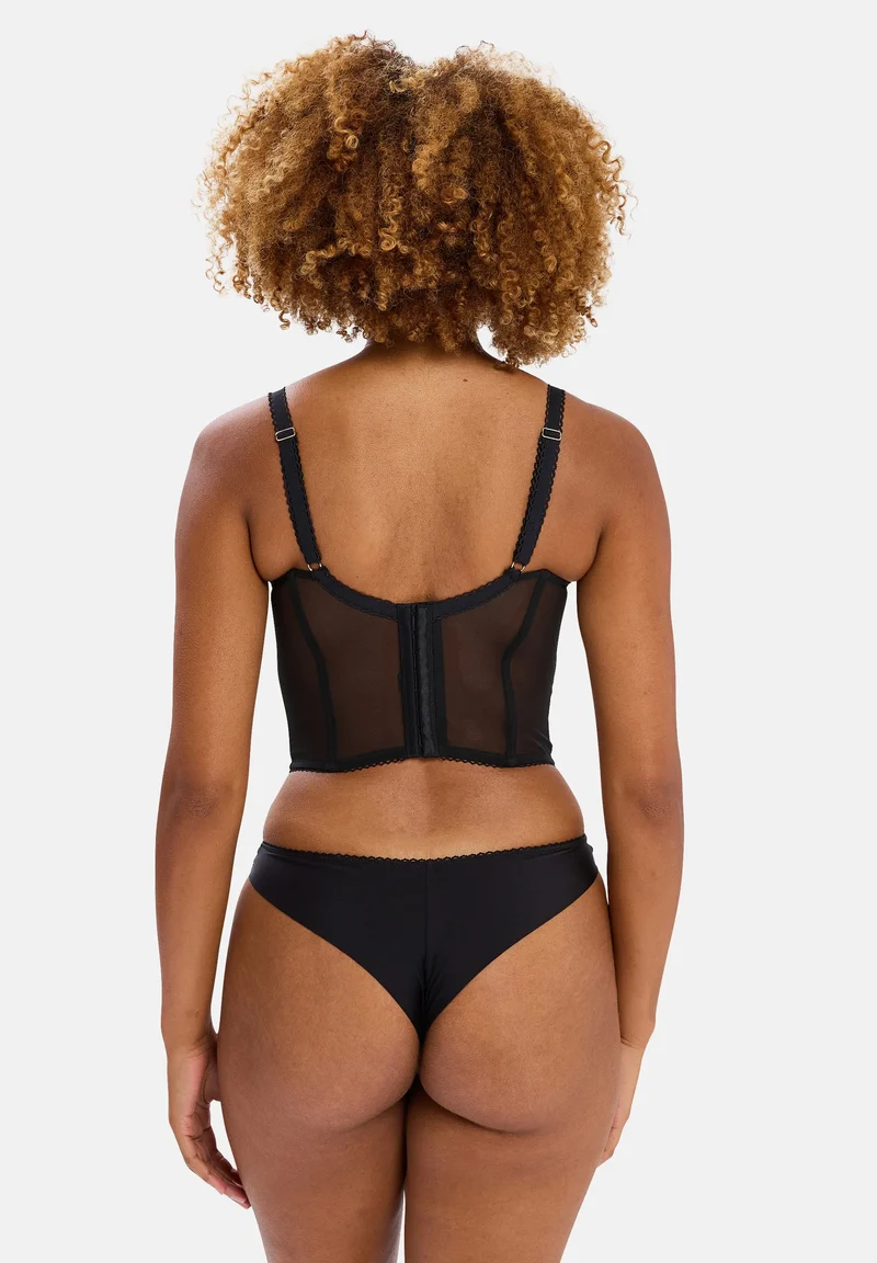 Soutien-gorge bustier Désiré Noir & Lurex Cuivré