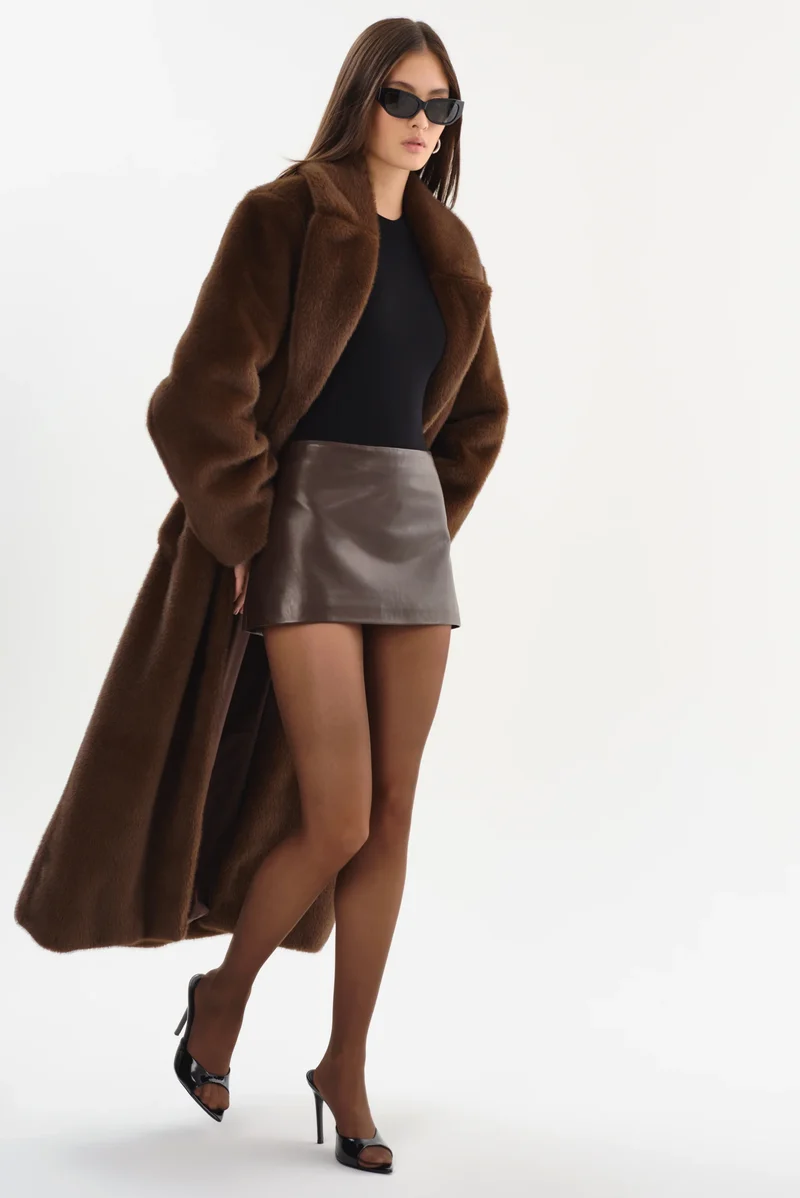 Manteau maxi ceinturé Darelle