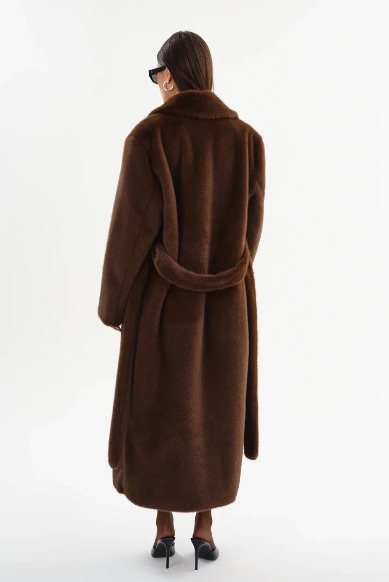 Manteau maxi ceinturé Darelle