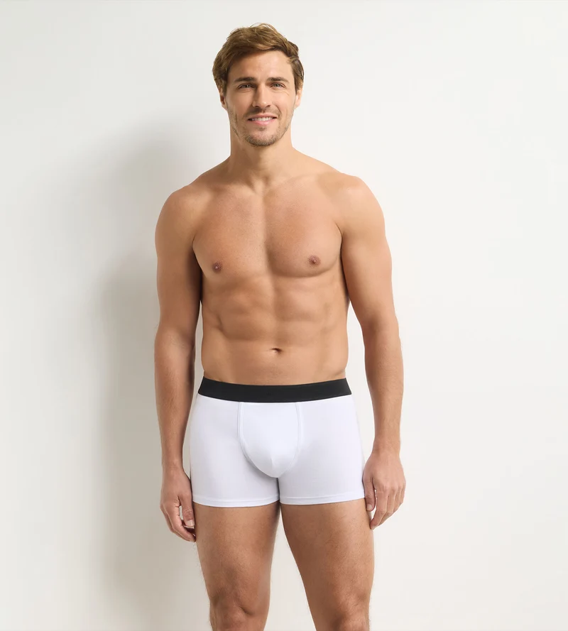 Boxer Homme Coton Supima® Blanc Signature