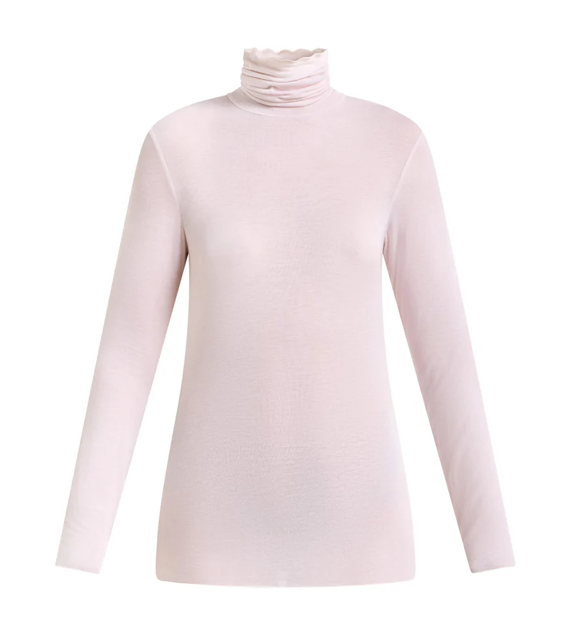 T-shirt col rond rose doux Thermal Light