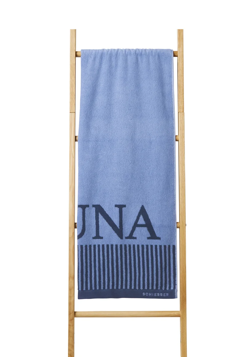 Saunatuch 75x200 cm Blau - SCHIESSER Home