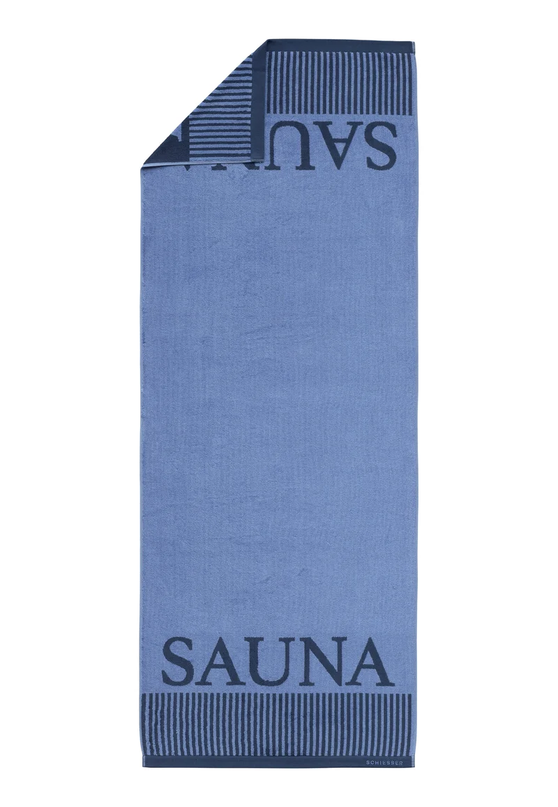 Saunatuch 75x200 cm Blau - SCHIESSER Home