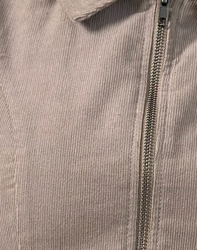 Gilet Janae en Babycord Light Taupe