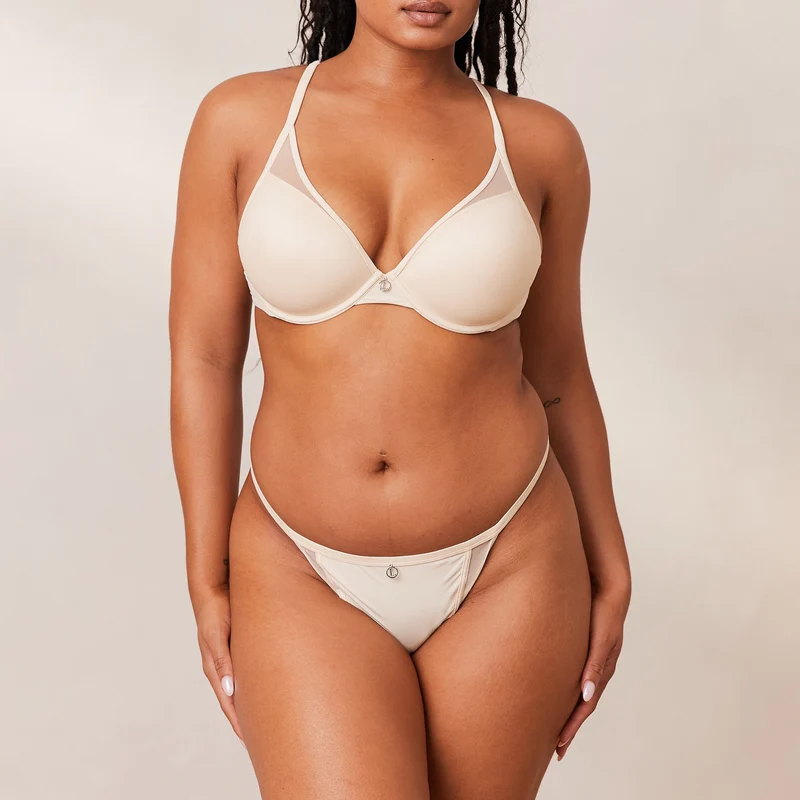 Classic Plunge T-shirt Soutien-Gorge - Latte