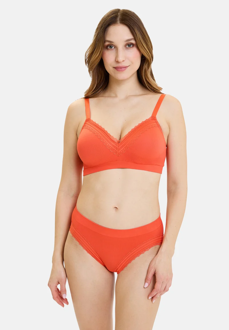 Lot de 2 slips Agathe Bleu Royal et Orange Corail
