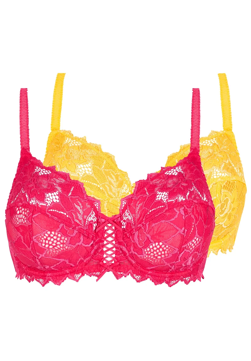Lot de 2 soutiens-gorge Duo Arum Rose Fluo & Jaune Citron