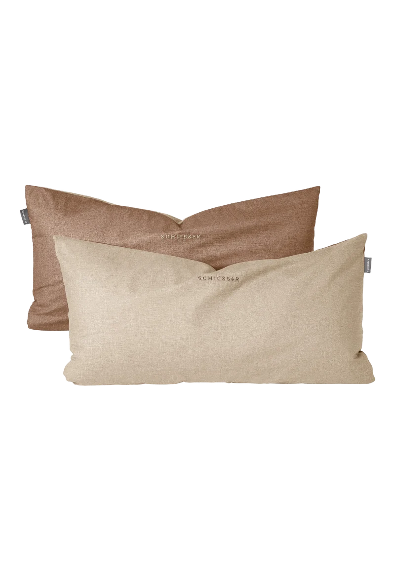 Kissenbezüge 2er-Set Beige/Braun - SCHIESSER Home
