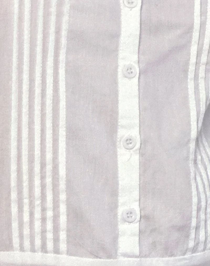Mini robe Dayara en popeline blanche