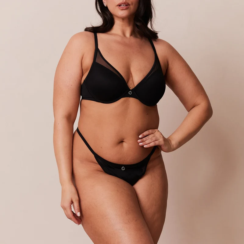 Classic Plunge T-shirt Soutien-Gorge - Noir