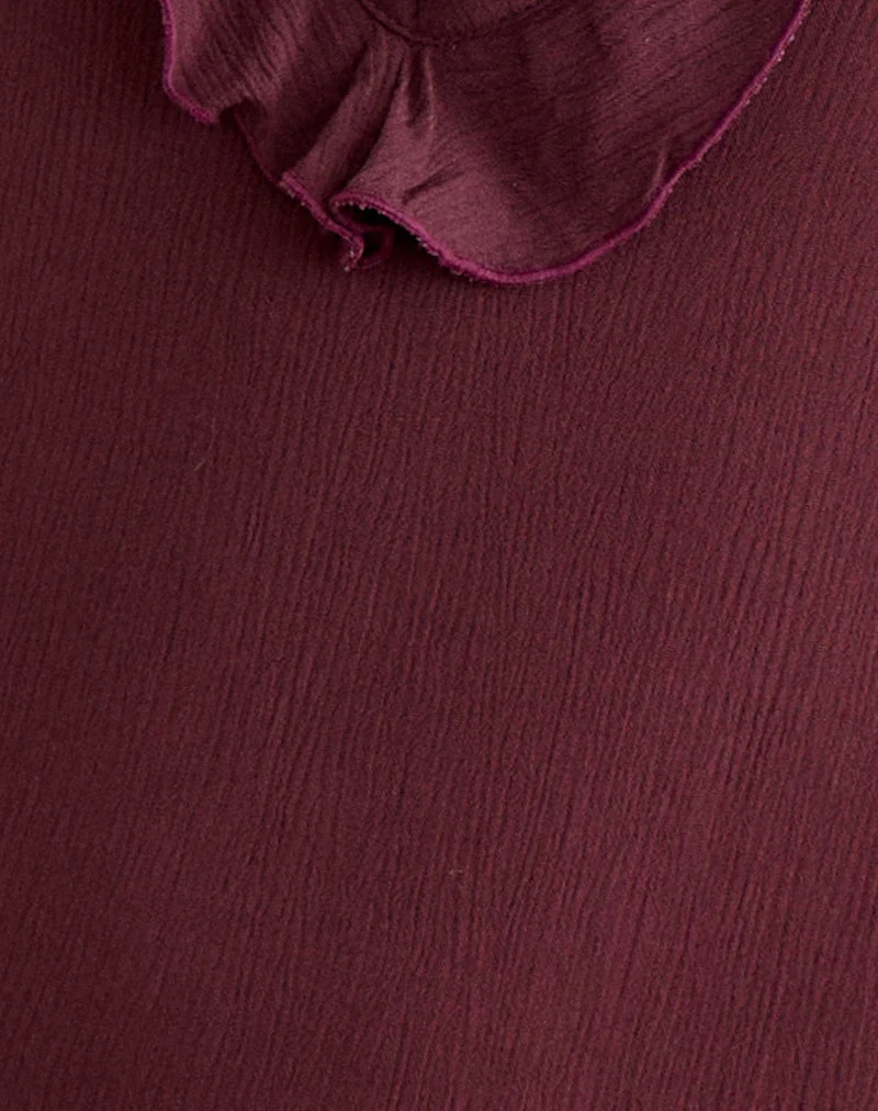Mini-robe Swade Plunge, couleur prune froissée