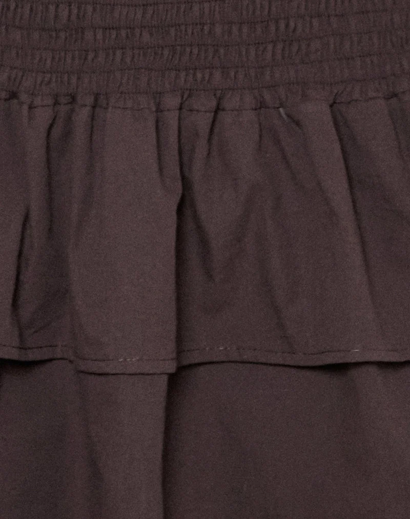 Herais - Mini robe dos nu - Acajou foncé
