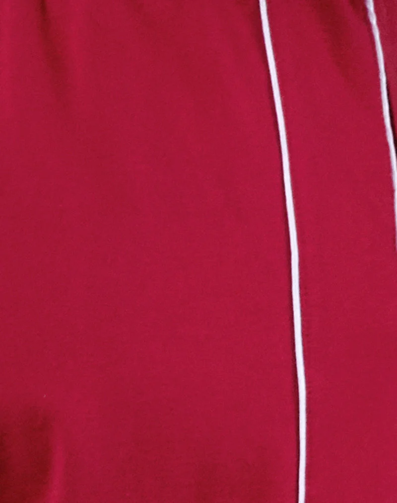 Pantalon de jogging Benton en rouge adrénaline avec bordure violette
