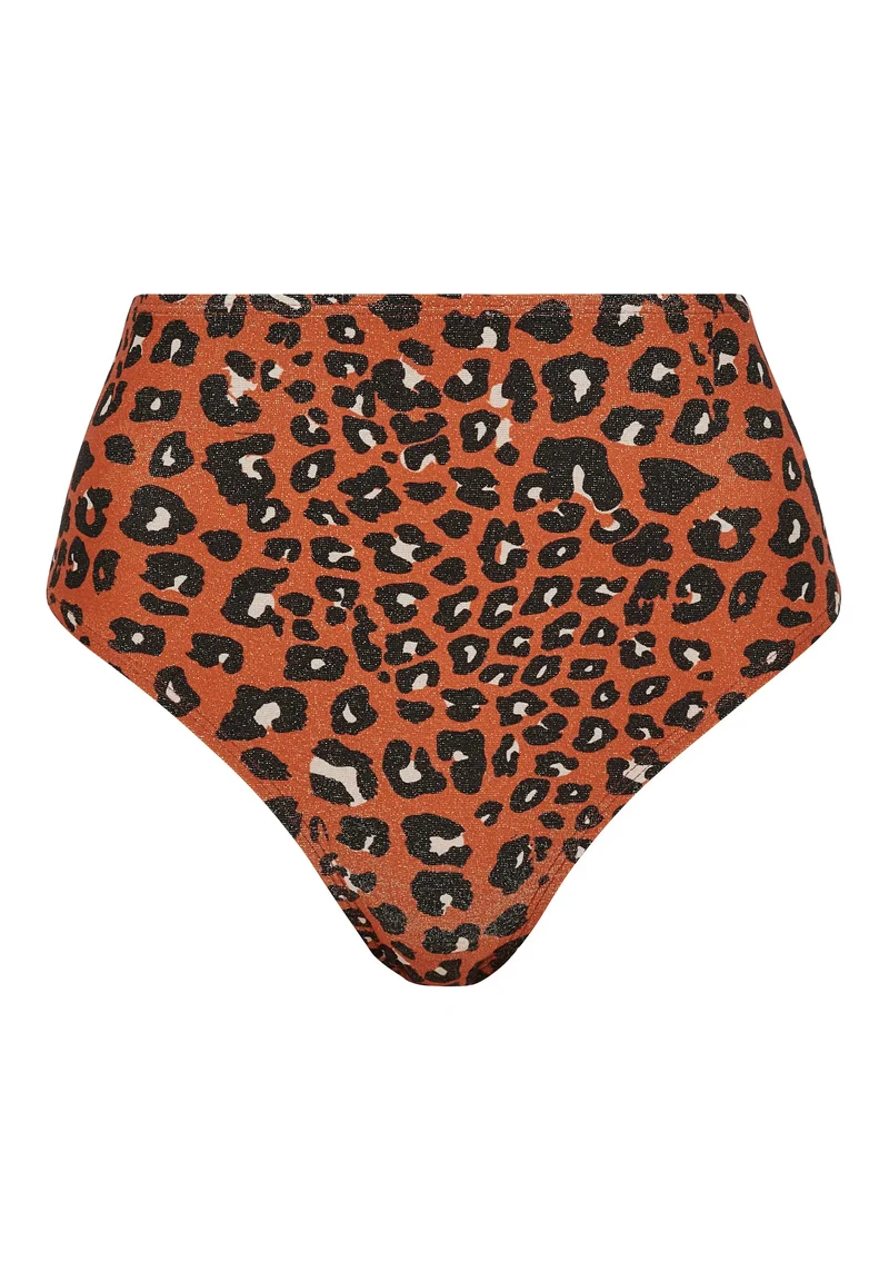 Culotte de bain taille haute Langkawi Imprimé Animal Terracota