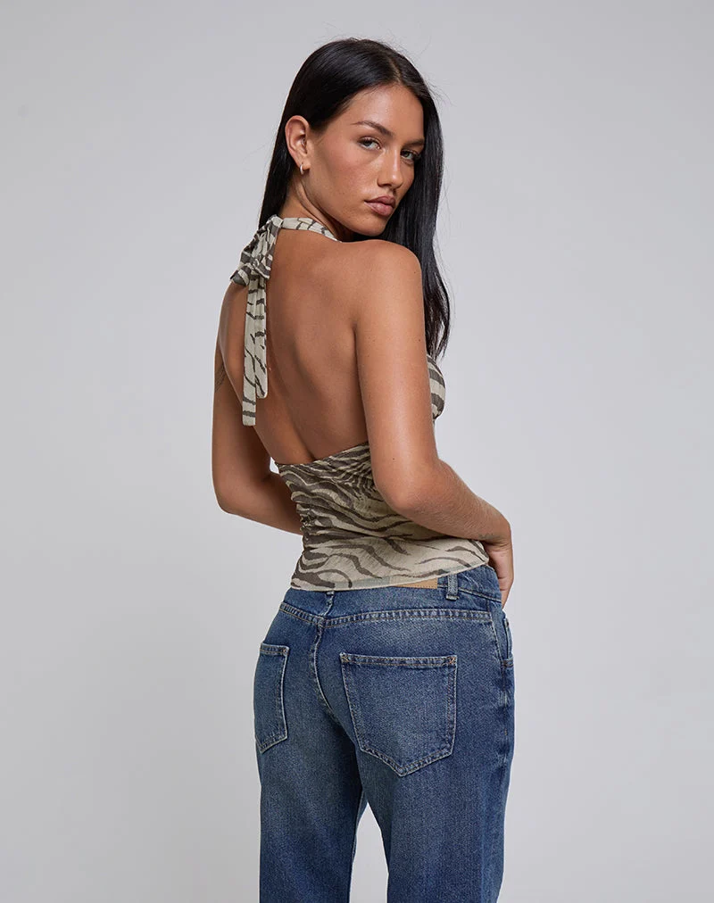 Top Costra en maille Wild Animal Neutral