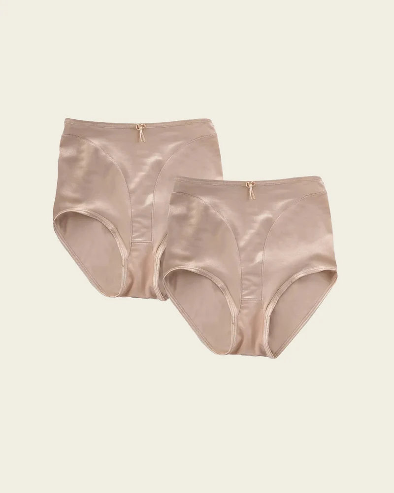 Pack de 2 culottes gainantes classiques avec contrôle du ventre en douceur