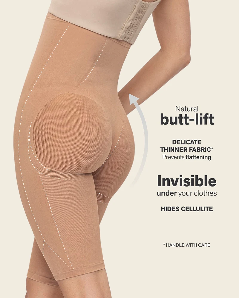 Shorty gainant super taille haute invisible liftant les fesses