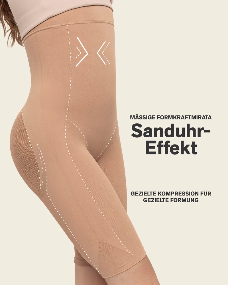 Shorty gainant super taille haute invisible liftant les fesses