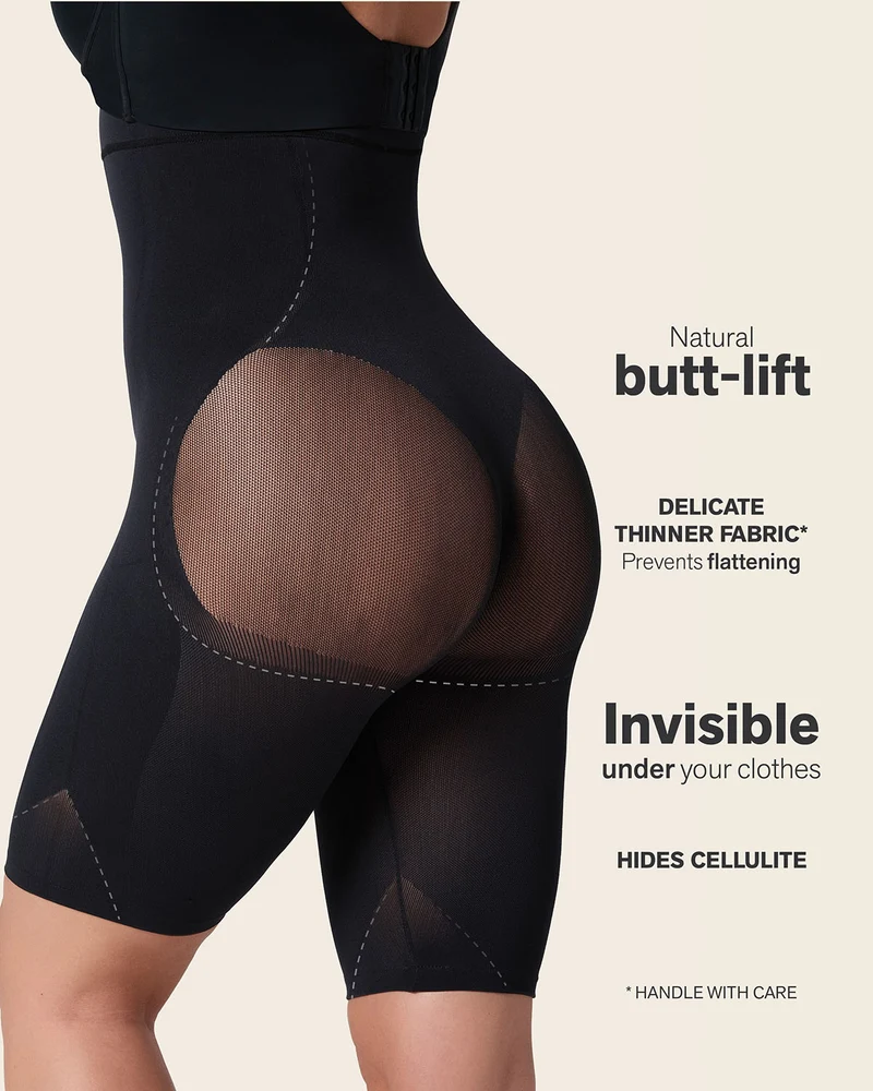 Shorty gainant super taille haute invisible liftant les fesses