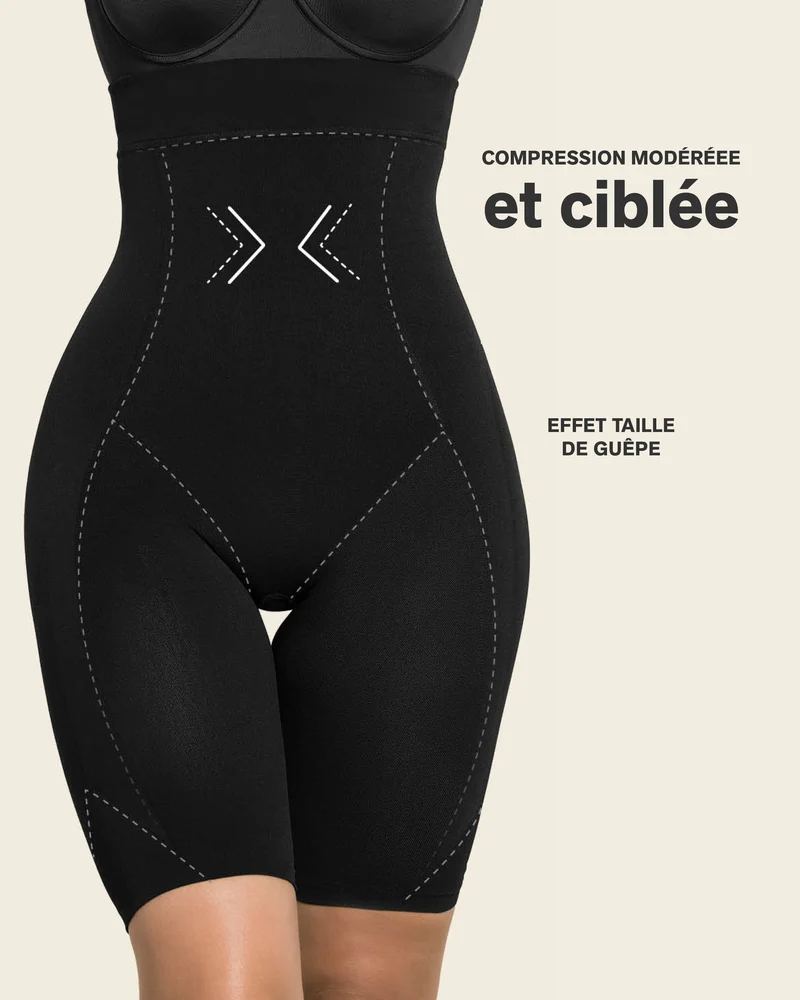 Shorty gainant super taille haute invisible liftant les fesses