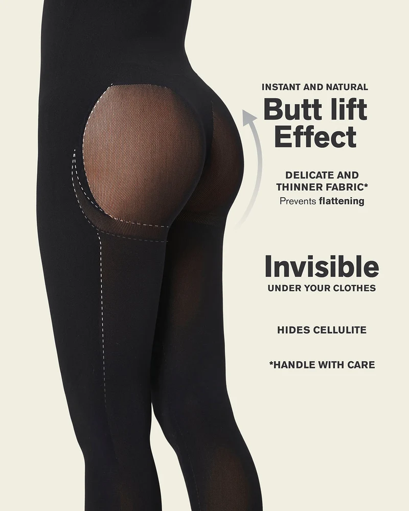 Body invisible avec compression des jambes et rehaussement des fesses