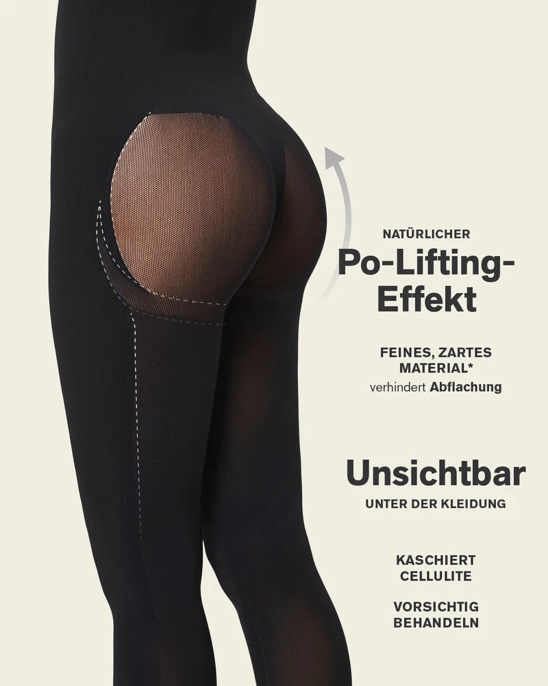 Body invisible avec compression des jambes et rehaussement des fesses