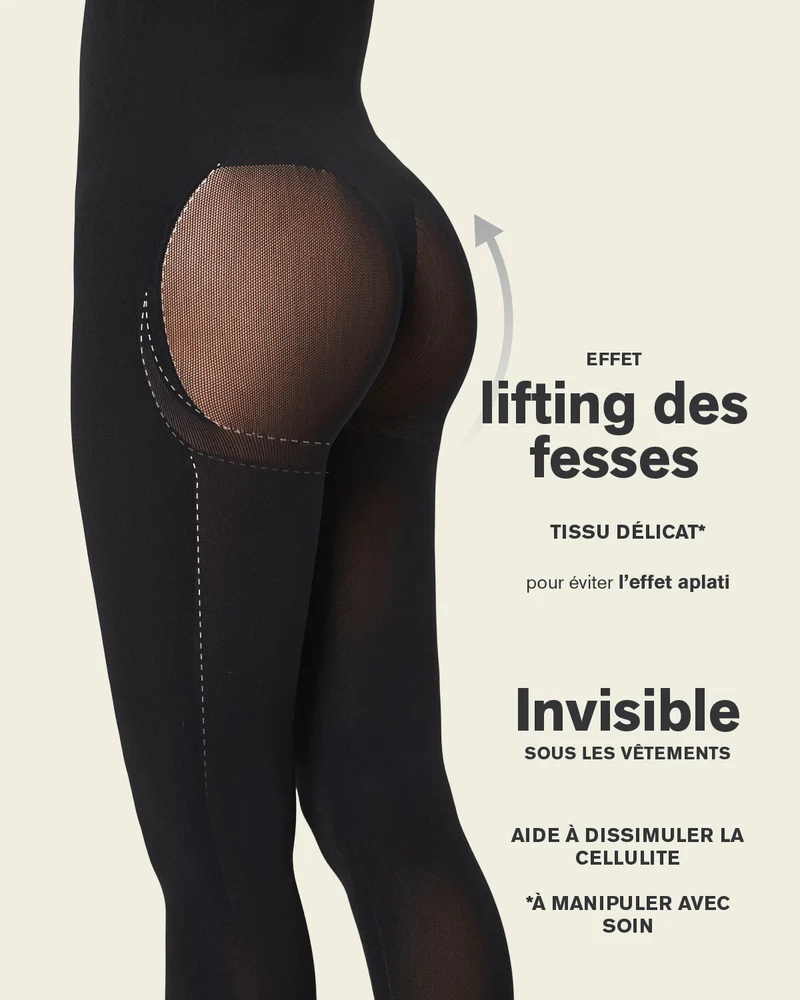 Body invisible avec compression des jambes et rehaussement des fesses