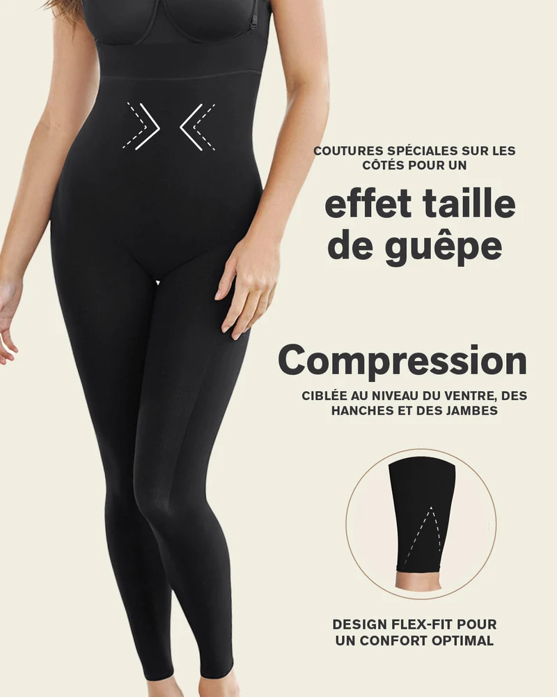 Body invisible avec compression des jambes et rehaussement des fesses