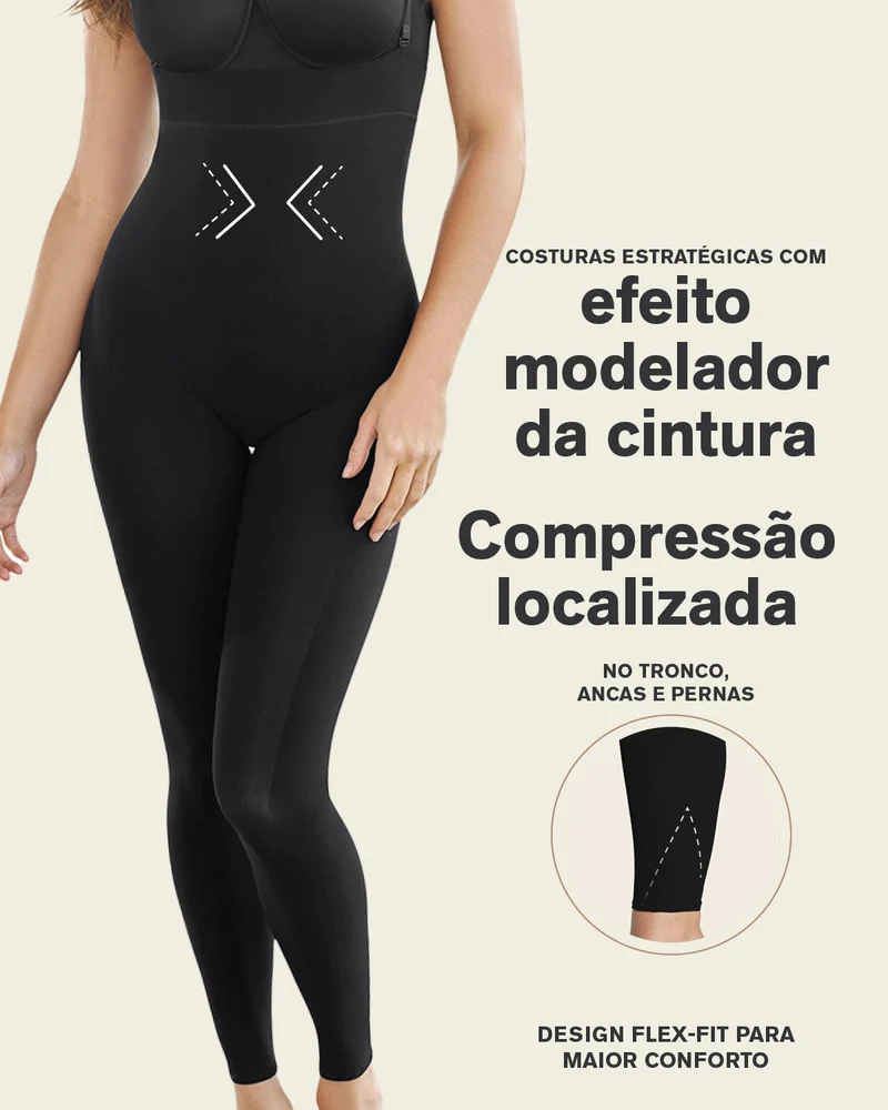 Body invisible avec compression des jambes et rehaussement des fesses